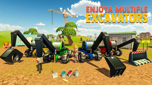 Heavy Excavator Crane Simulator - 3D Construction screenshot 1