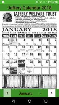 Jaffery Calendar 2018 скриншот 1
