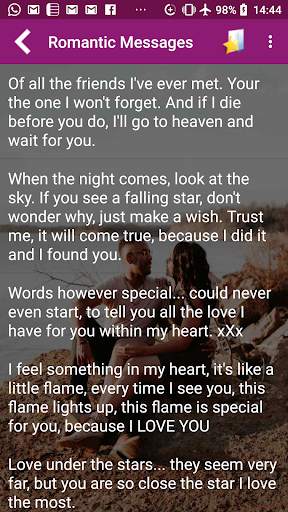 Romantic Love Sms screenshot 6
