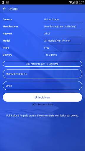 Free Mobile SIM Unlock for Nokia on ATT Network screenshot 2
