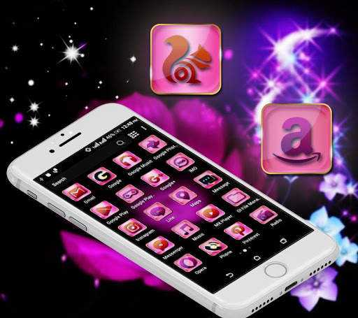 Pink Flower Launcher Theme screenshot 7