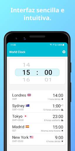 World Clock - Zonas horarias screenshot 7