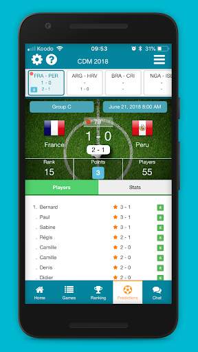 Sporteager - sport prediction app screenshot 2