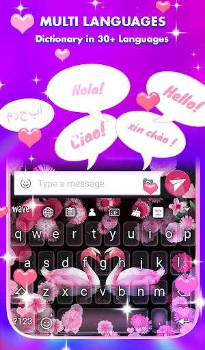 Swans Love Live Wallpaper & Animated Keyboard screenshot 4
