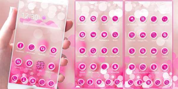 Pink bubble theme screenshot 3