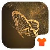 Glitter Golden - Butterfly Theme for Android 1.0.0