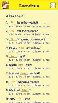 Verb to be exercises 6 تصوير الشاشة