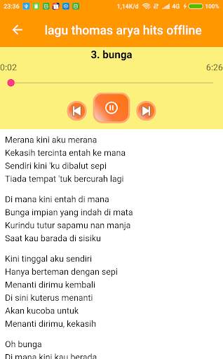 Lagu Thomas Arya Paling Hits Offline screenshot 4