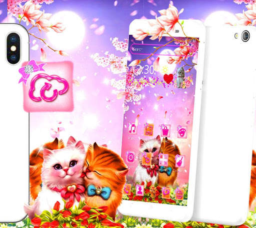 Cute Pink Cat Love Theme🐱 screenshot 2