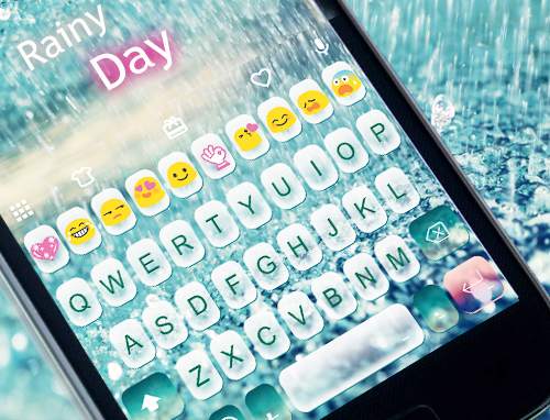 Glass Rainy Emoji Keyboard Art screenshot 5