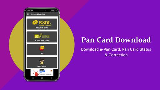 Pan Card Download App - status/Track, correction screenshot 1