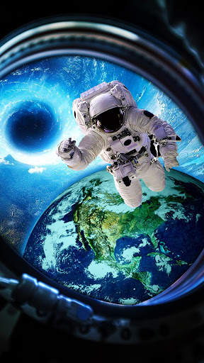 Space Astronaut APUS Live Wallpaper screenshot 5