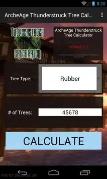 ArcheAge TS Tree Calculator screenshot 1