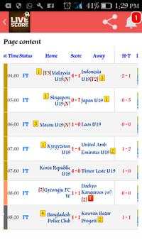 Live Score App screenshot 1