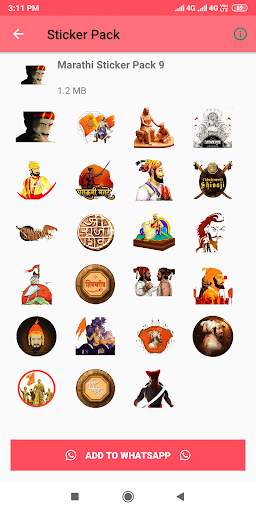 Marathi Sticker for Whatsapp, Marathi Stickers App screenshot 3