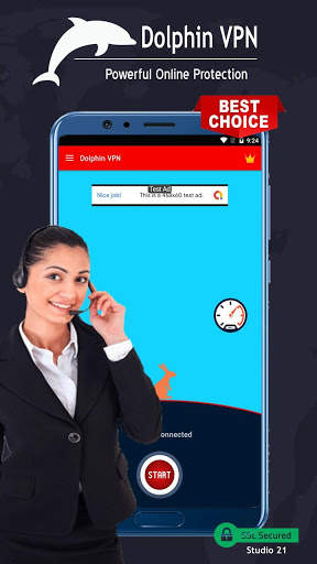 Dolphin VPN - Faster & Safer Internet, Free VPN screenshot 1