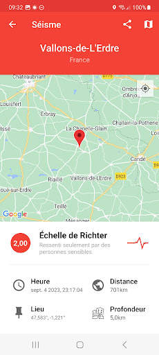 Mes Alertes de Séismes screenshot 1
