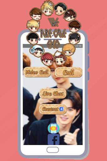 Exo Fake Video Call: Call With Exo Idol kpop Prank скриншот 1