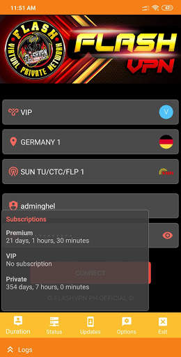 Flash VPN Official 3 تصوير الشاشة