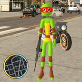 Raphael Ninja Stickman Rope Hero Green Gang Hero 1.0