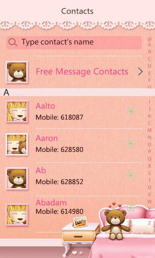 GO SMS PRO TEDDY THEME EX screenshot 6