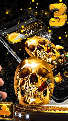 3D Skull Glass Tech Launcher Theme💀 screenshot 3
