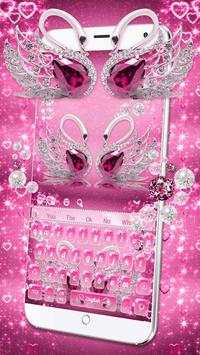 Luxurious Diamond Lover Swan Keyboard screenshot 2