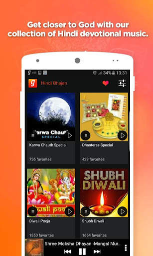 Hindi Bhajan MP3 हिंदी भजन और आरती Music App screenshot 1