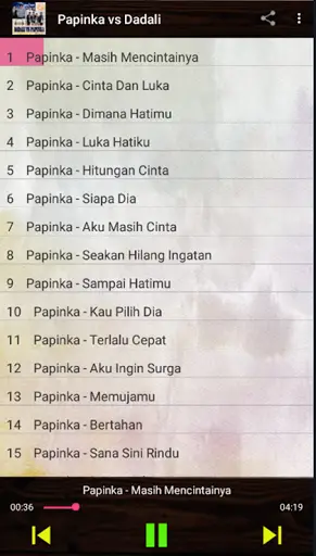 Kompilasi Lagu Papinka vs Dadali Offline screenshot 2