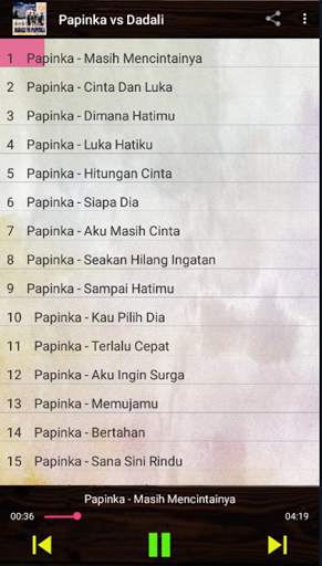 Kompilasi Lagu Papinka vs Dadali Offline screenshot 2