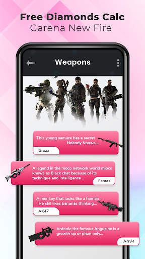 Free Diamonds Calc Garena New Fire screenshot 5