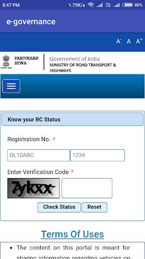 RTO Vehicle Info. screenshot 2