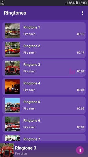 Fire siren sounds Ringtones and Wallpapers screenshot 2