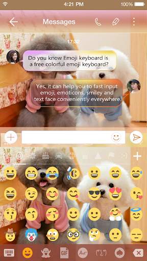 Teclado Emoji Belo Foto tema screenshot 2