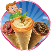 Cone pizza maker cooking chef icon