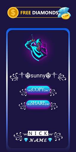 Fire Nickname 🔥 & Free Diamonds for Free 💎 screenshot 2