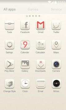 White GO Launcher Theme screenshot 3