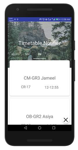 FAST-NU KHI Timetable Notifier скриншот 3