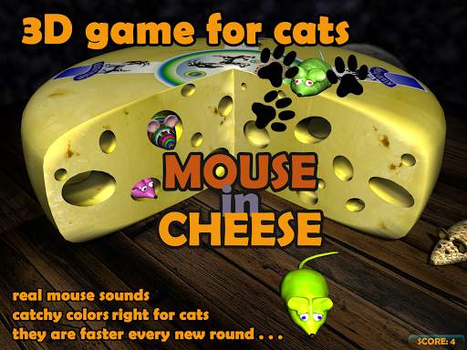 Mouse in Cheese: 3D game for cats screenshot 3