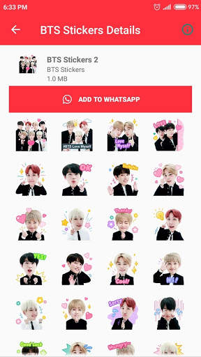 BTS Stickers For WhatsApp - WAStickerApps screenshot 4