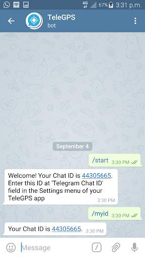 GPS To Telegram Messenger screenshot 5