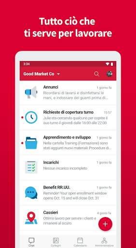 Messaggistica di Crew screenshot 1
