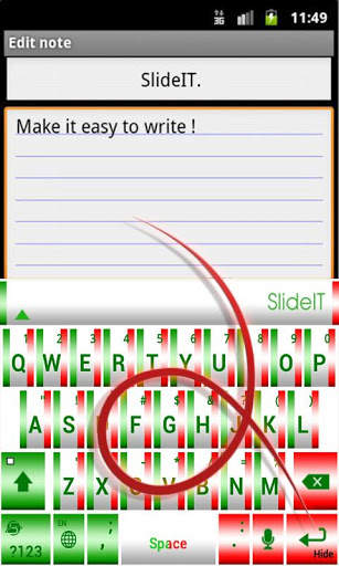 SlideIT Italy Skin screenshot 2
