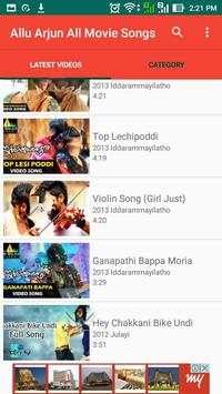 Allu Arjun All Movie Songs screenshot 4