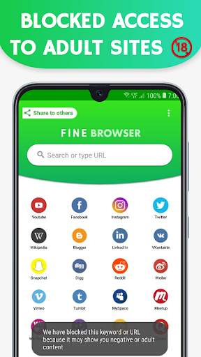 Fine Browser: All porn sites blocker, Uc browser screenshot 5