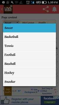Live Score App screenshot 2