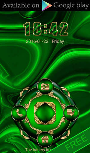 Abstract Emerald 3D Next Launcher theme screenshot 6