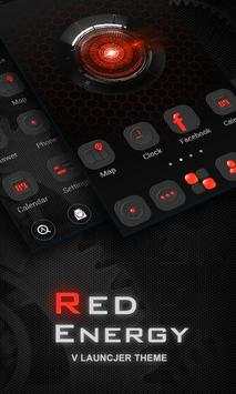 Red Energy V Launcher Theme screenshot 1