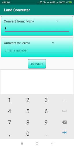 Bigha Hectare Land Area Converter screenshot 2