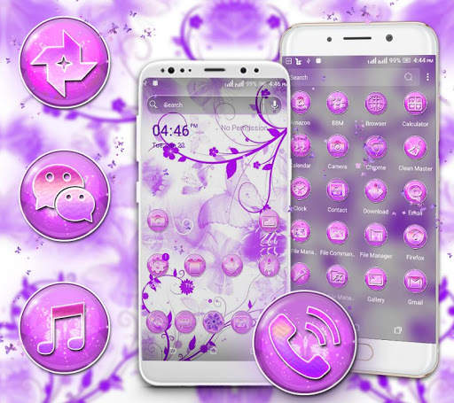 Purple Butterfly Launcher Theme screenshot 3